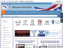 Tablet Screenshot of ministeriodesalud.go.cr